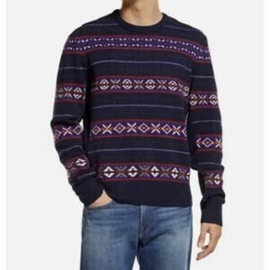 Rag & Bone Mens Multi Wesley Fair Isle Wool Crewneck Sweater Size XXL New $395